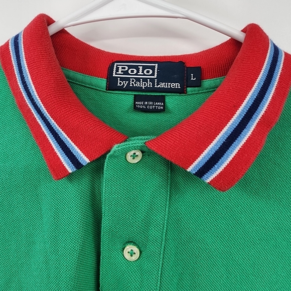 Polo by Ralph Lauren Mens Green Polo Size Large - Picture 3 of 6